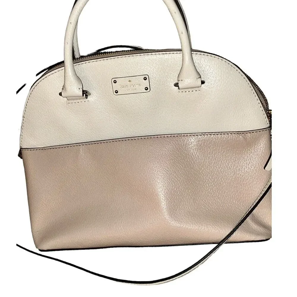 Kate‎ Spade Medium Light Pink and Cream Handbag Purse